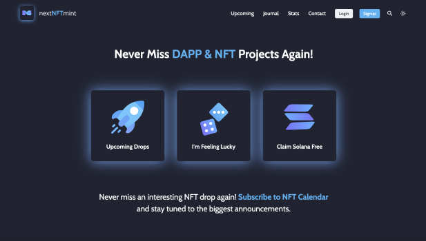 NextNFTMint SaaS launchpad preview