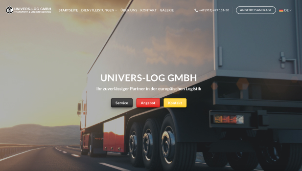 Univers Logistik corporate site preview